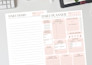design a custom wellness and productivity planner template